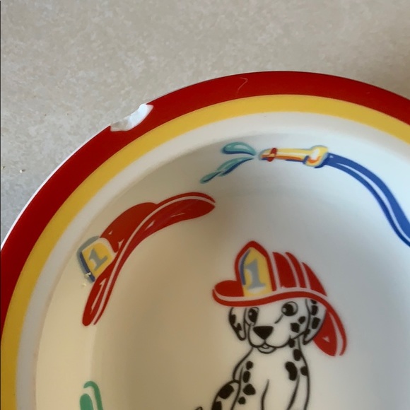Tiffany’s Fire Station plate and bowl - Picture 3 of 3